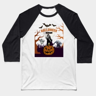 Spooky Creepy Halloween Season Baseball T-Shirt